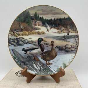The Mallard Collector Plate Living With Nature Series Bart Jerner 1986 Knowles